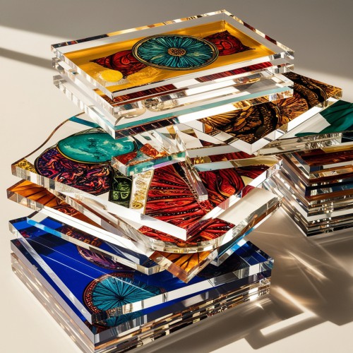 Pequenos formatos Impressão UV com Recorte Acri. Cristal 2 MM